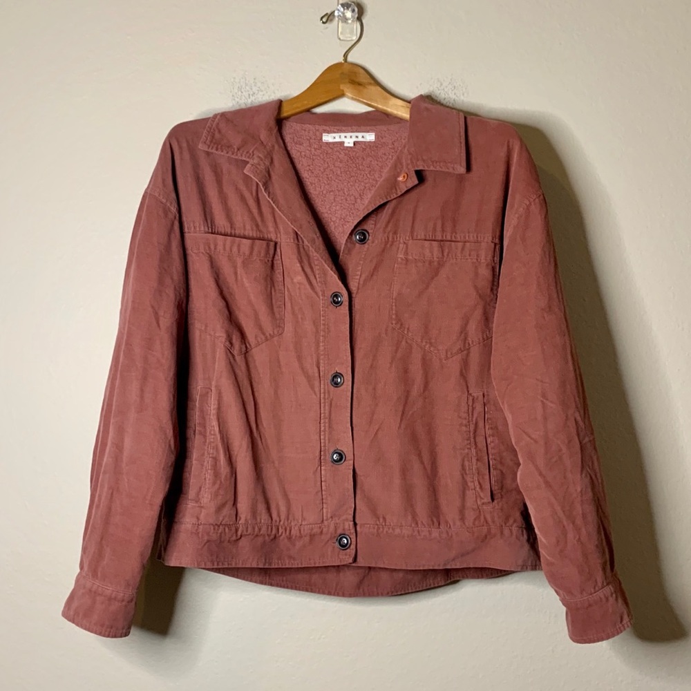 Xirena Collyn Corduroy Button Down Sherpa Lined Jacket S